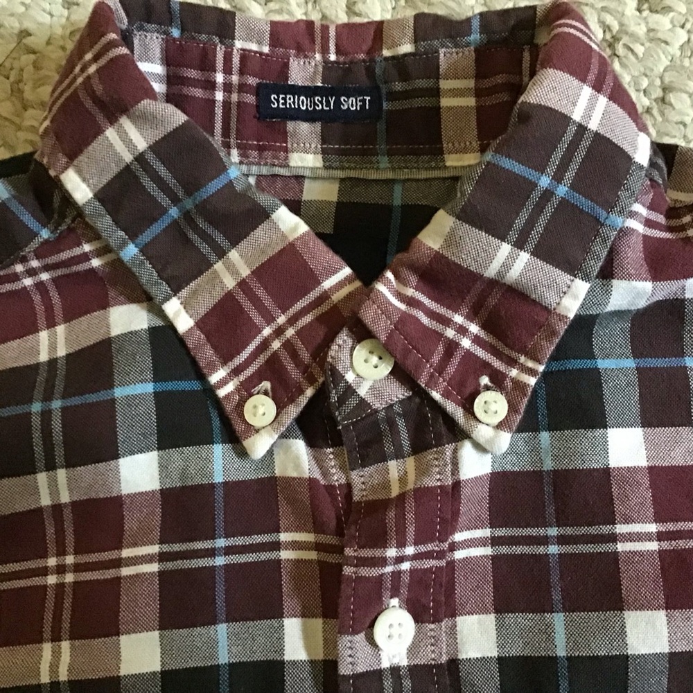 💕2/$20 AE Classic Fit L/S Plaid Button Down Shirt - Picture 6 of 9